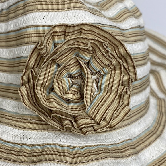 AUGUST Paper Blend Straw Wide Floppy Sun Beach Hat - Picture 4 of 10